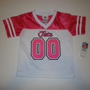 NEW YORK JETS PINK GIRLS TODDLER JERSEY NEW